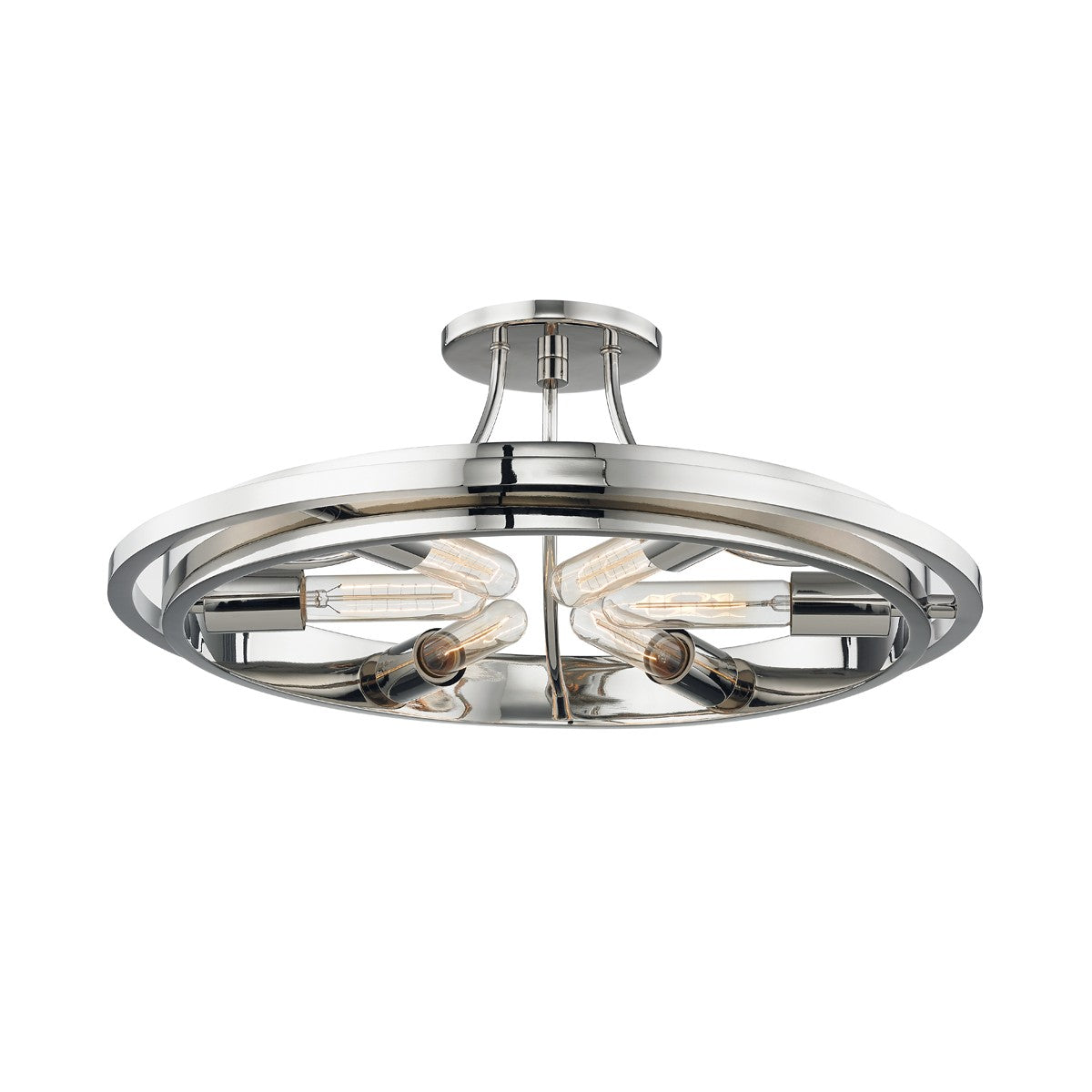 Hudson Valley - 2721-PN - Six Light Semi Flush Mount - Chambers - Polished Nickel