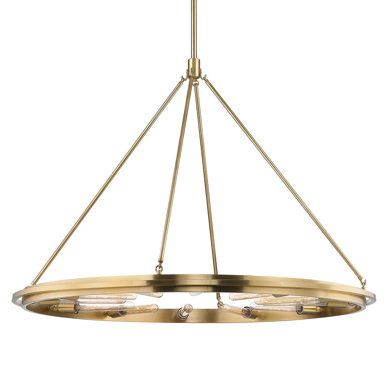 Hudson Valley - 2745-AGB - 12 Light Chandelier - Chambers - Aged Brass