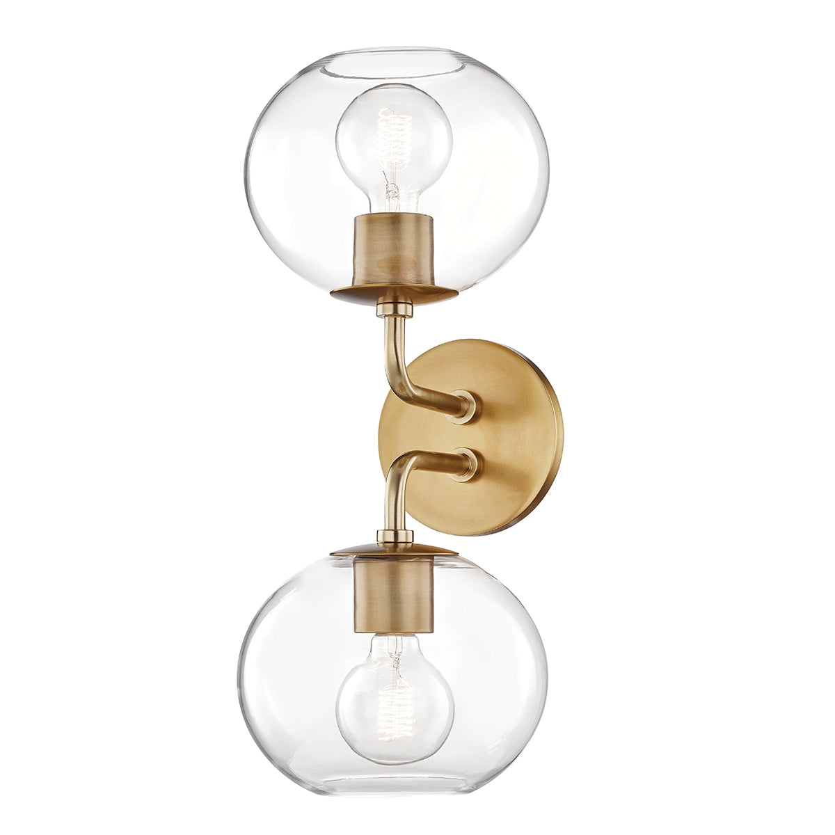 Mitzi - H270102-AGB - Two Light Wall Sconce - Margot - Aged Brass