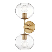 Mitzi - H270102-AGB - Two Light Wall Sconce - Margot - Aged Brass