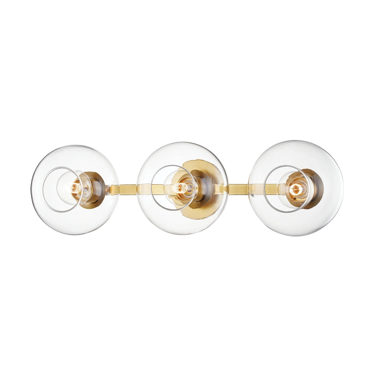 Mitzi - H270103-AGB - Three Light Wall Sconce - Margot - Aged Brass
