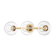 Mitzi - H270103-AGB - Three Light Wall Sconce - Margot - Aged Brass