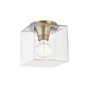 Mitzi - H284501SQS-AGB - One Light Flush Mount - Grace - Aged Brass