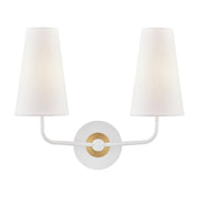 Mitzi - H318102-AGB/WH - Two Light Wall Sconce - Merri - Aged Brass/Soft Off White