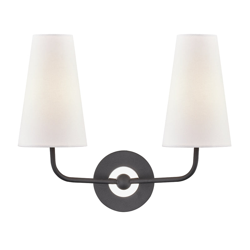 Mitzi - H318102-PN/BK - Two Light Wall Sconce - Merri - Polished Nickel/Black
