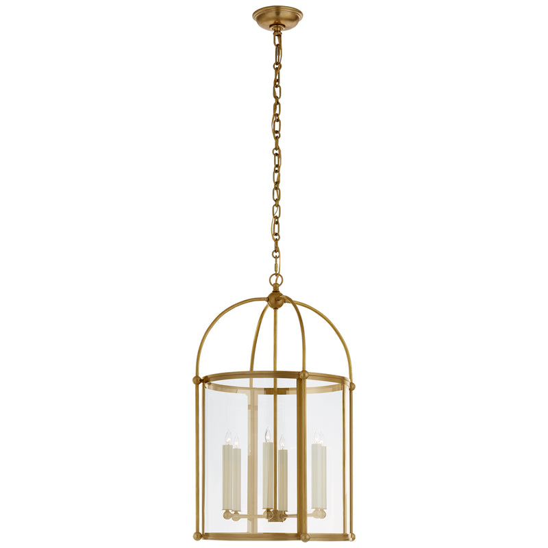 Visual Comfort Signature - CHC 3451AB-CG - Six Light Lantern - Riverside Round - Antique-Burnished Brass