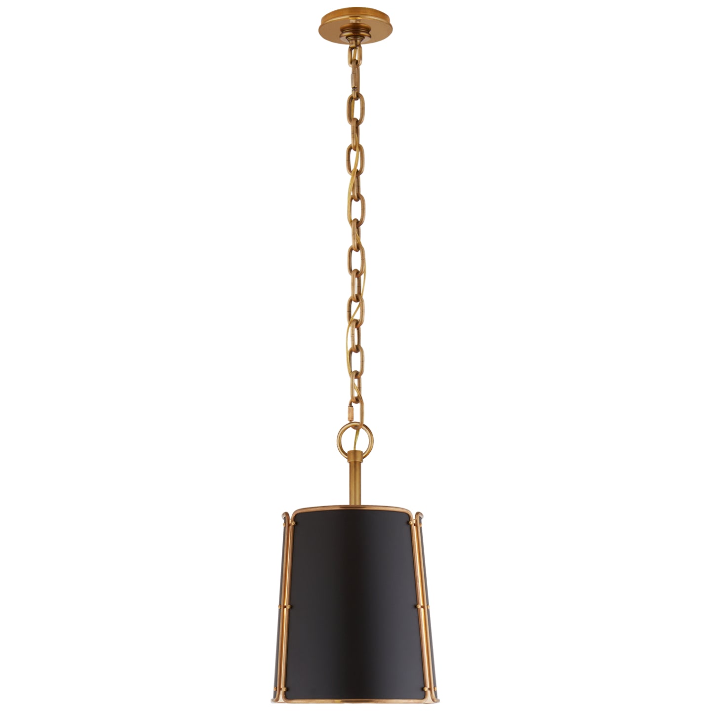 Visual Comfort Signature - S 5645HAB-BLK - One Light Pendant - Hastings - Hand-Rubbed Antique Brass