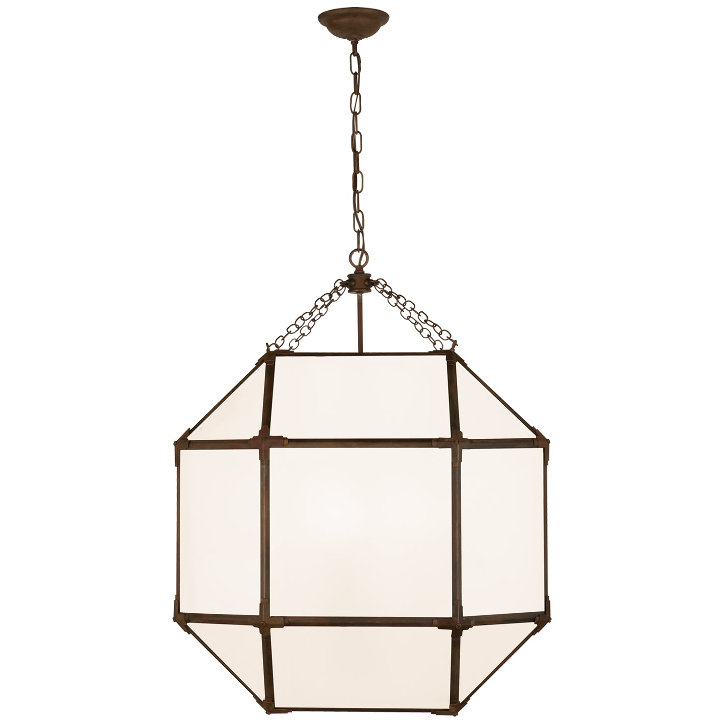 Visual Comfort Signature - SK 5010AZ-WG - Three Light Lantern - Morris - Antique Zinc