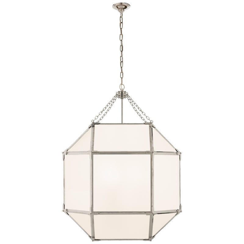 Visual Comfort Signature - SK 5010PN-WG - Three Light Lantern - Morris - Polished Nickel