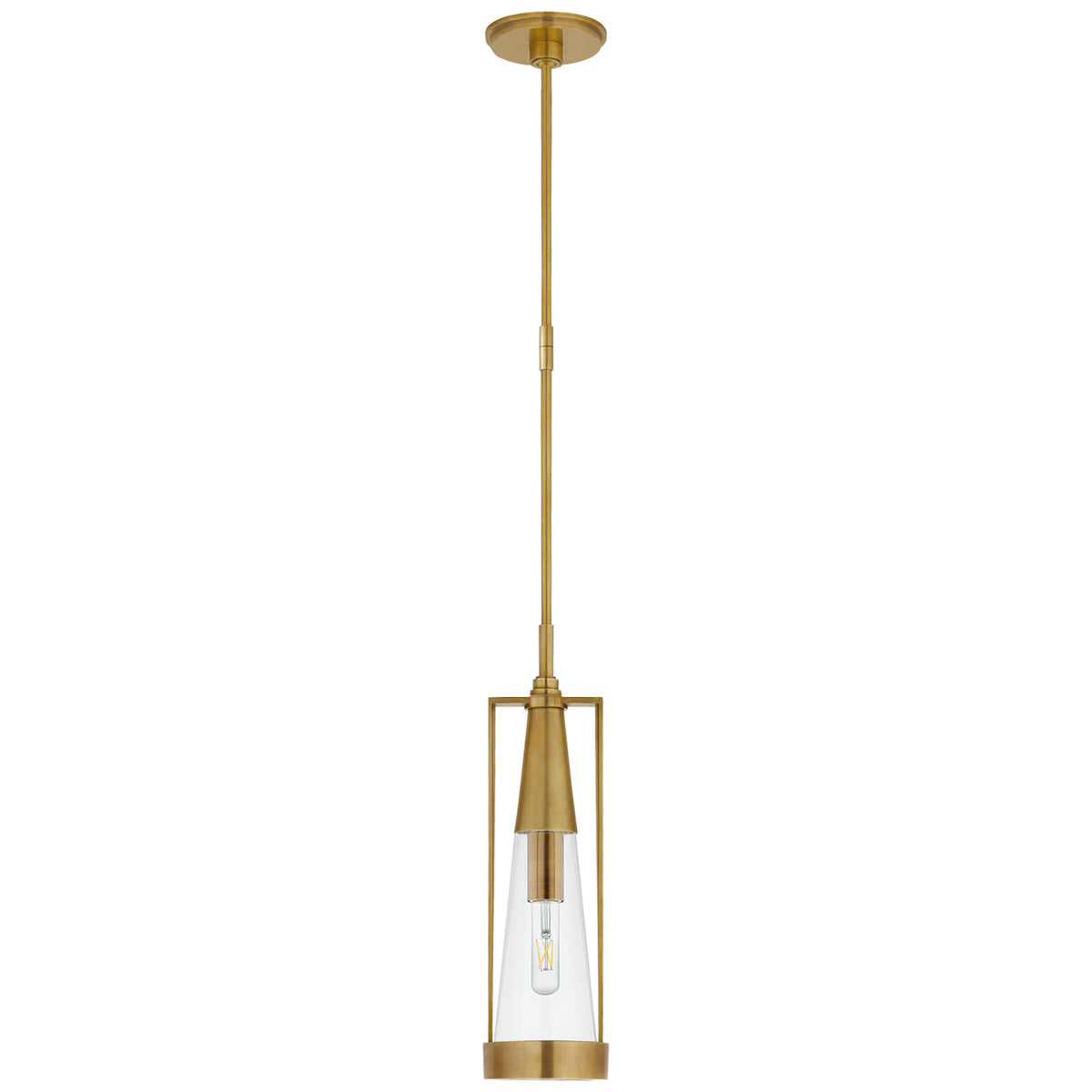 Visual Comfort Signature - TOB 5275HAB-CG - One Light Pendant - Calix - Hand-Rubbed Antique Brass