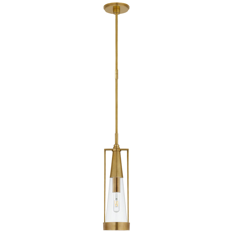 Visual Comfort Signature - TOB 5275HAB-CG - One Light Pendant - Calix - Hand-Rubbed Antique Brass