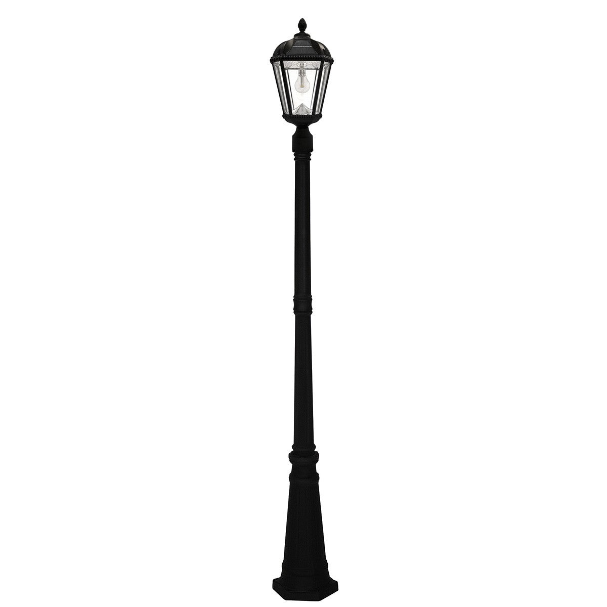 Gama Sonic - 98B001 - Solar LED Light Bulb - Royal Bulb Solar Lamp Series - Black