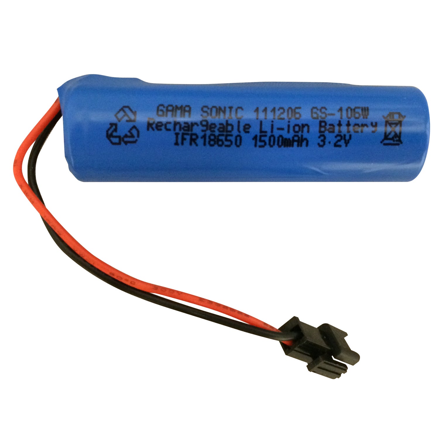 Gama Sonic - GS32V15 - Lithium-ion Battery 1PK 3.2V/1500ma - GS Replaceable Battery - Blue