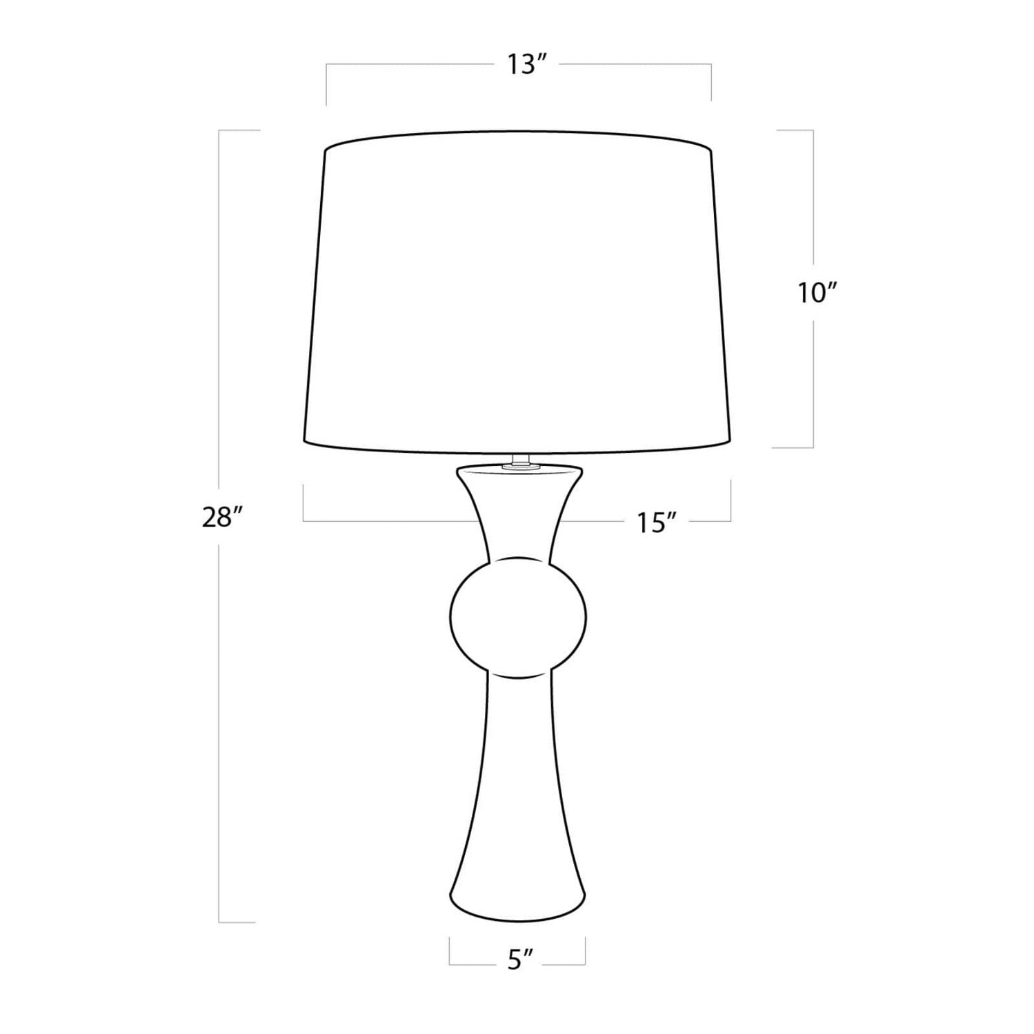 Regina Andrew - 13-1426 - One Light Table Lamp - Vaughn - Ebony