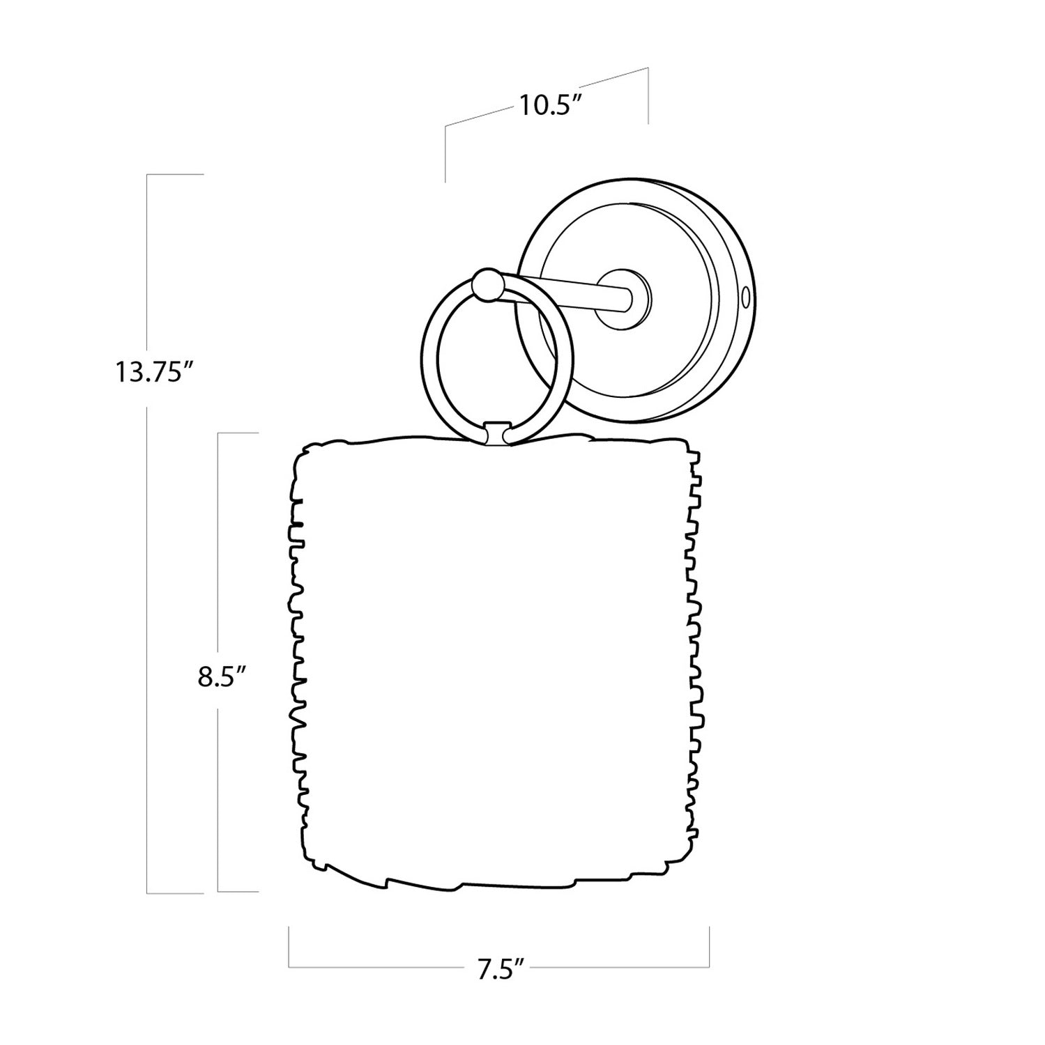 Regina Andrew - 15-1102ORB - One Light Wall Sconce - Nantucket - Oil Rubbed Bronze
