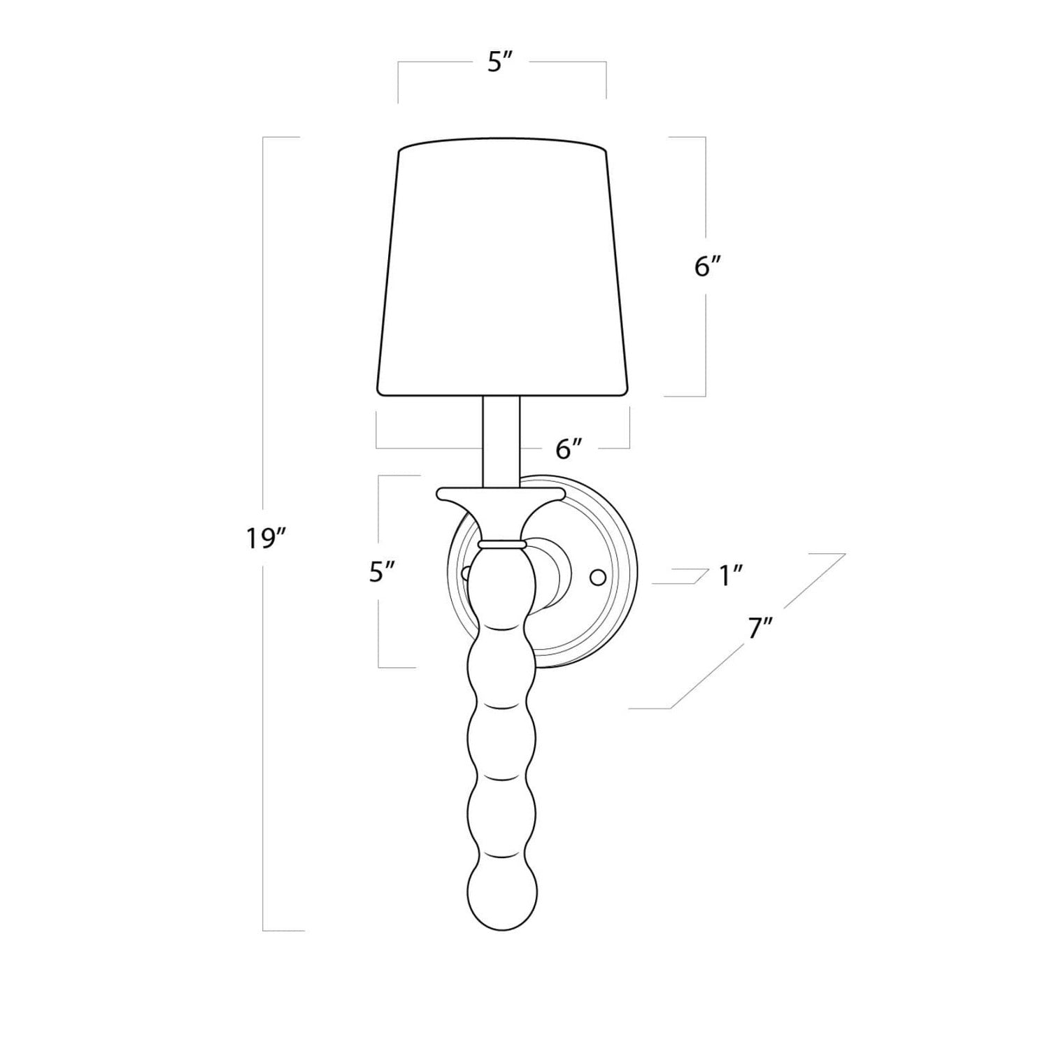 Regina Andrew - 15-1117WT - One Light Wall Sconce - Perennial - White