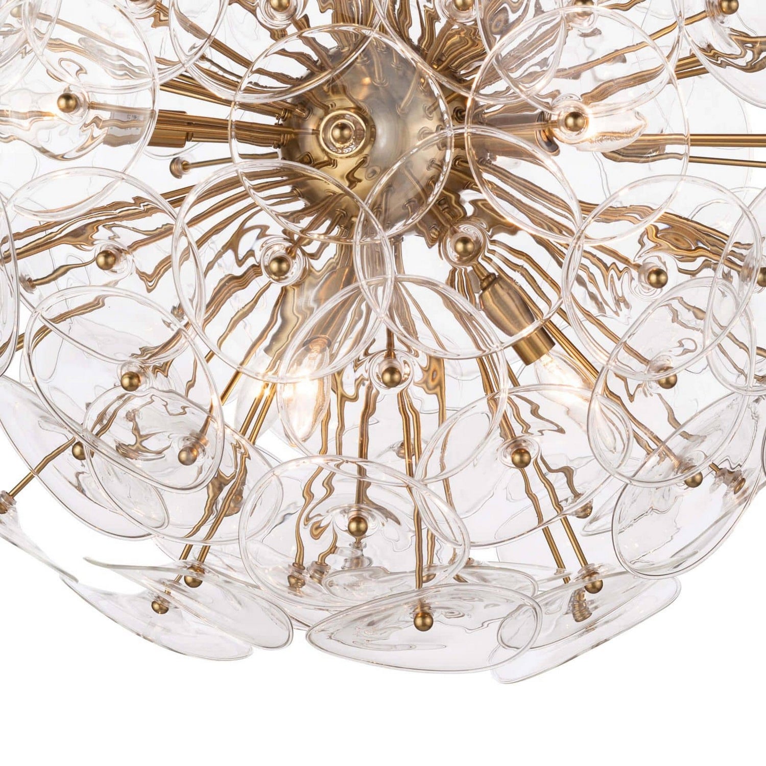 Regina Andrew - 16-1243CLR - Nine Light Chandelier - Poppy - Natural Brass