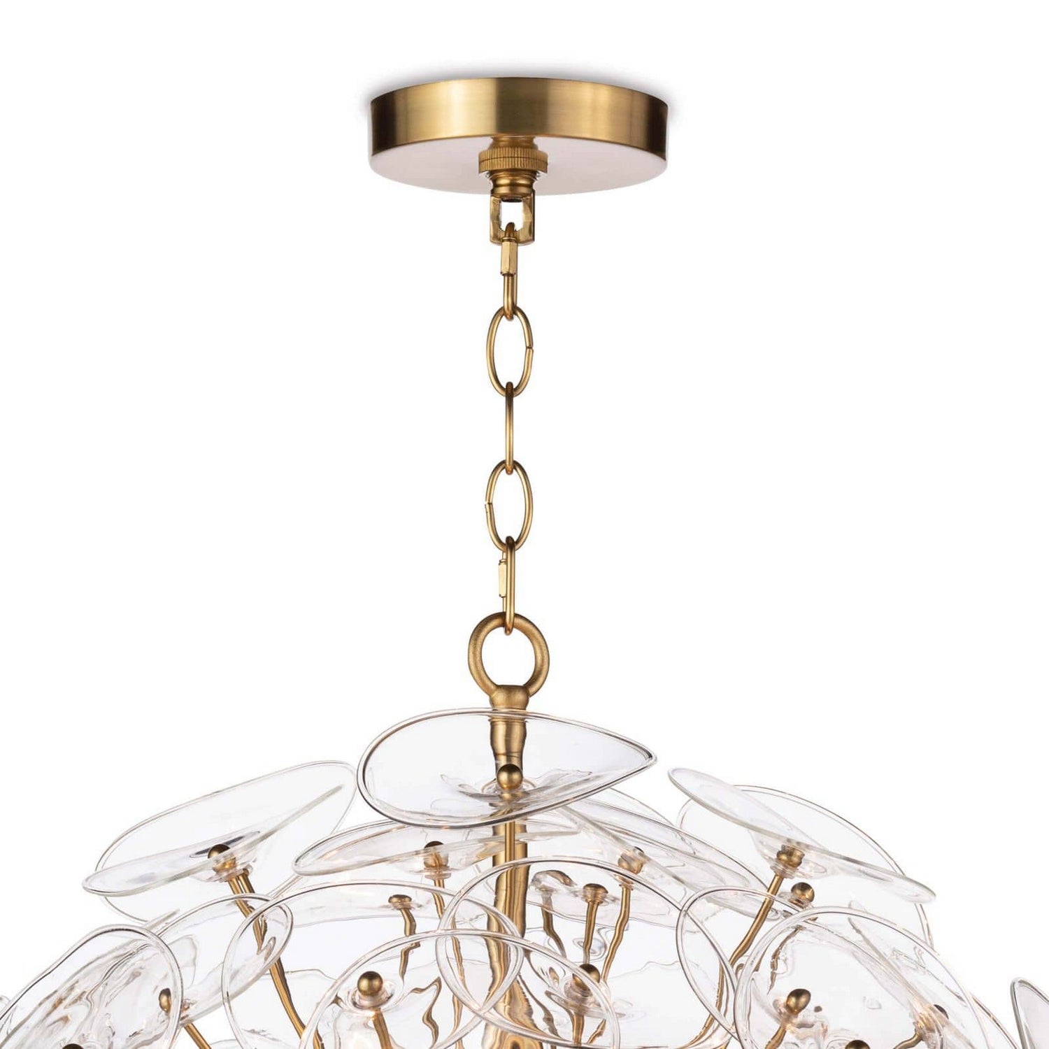 Regina Andrew - 16-1243CLR - Nine Light Chandelier - Poppy - Natural Brass