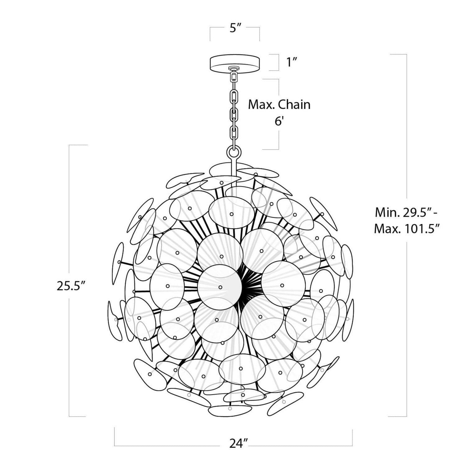 Regina Andrew - 16-1243CLR - Nine Light Chandelier - Poppy - Natural Brass