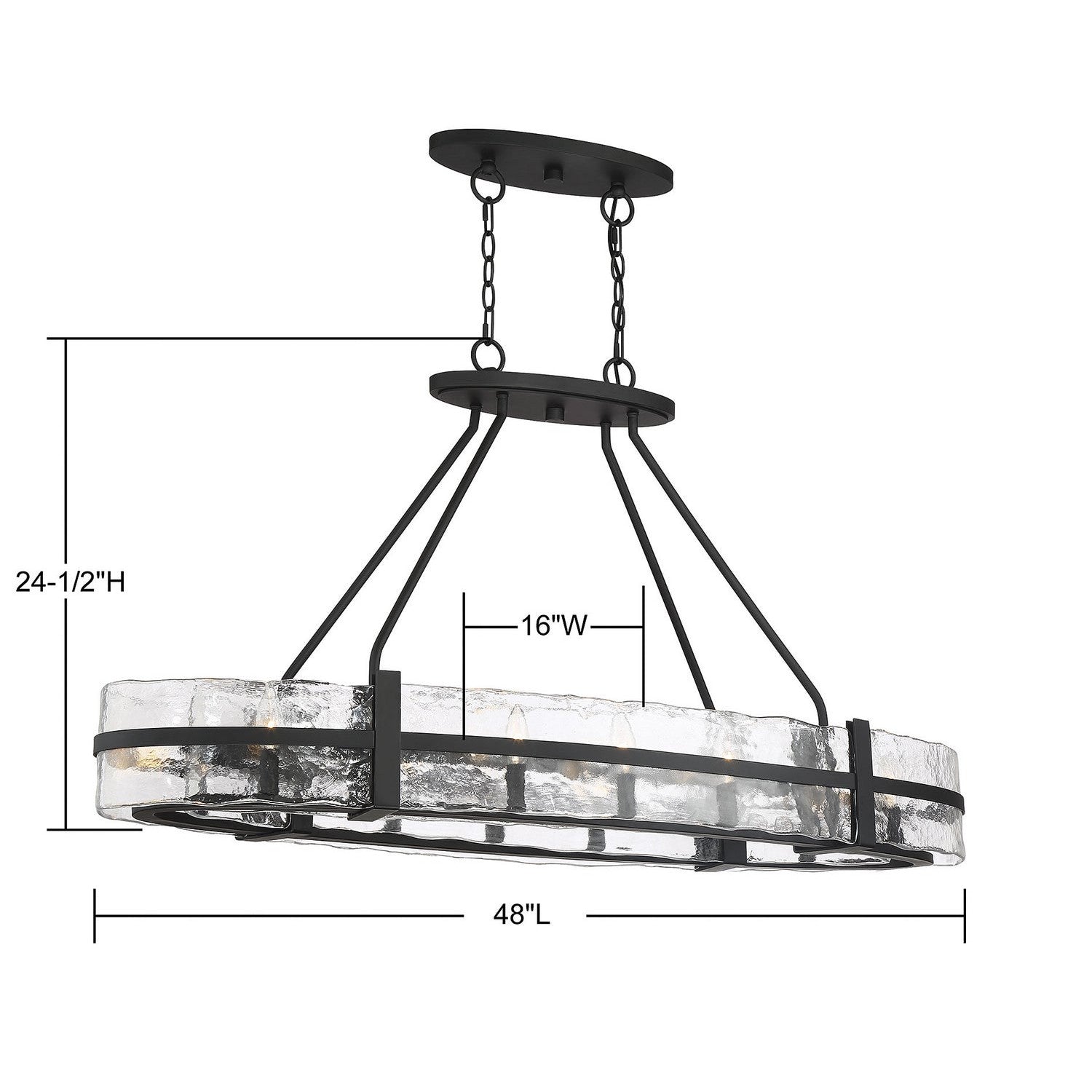 Savoy House - 1-1852-10-89 - Ten Light Chandelier - Hudson - Matte Black
