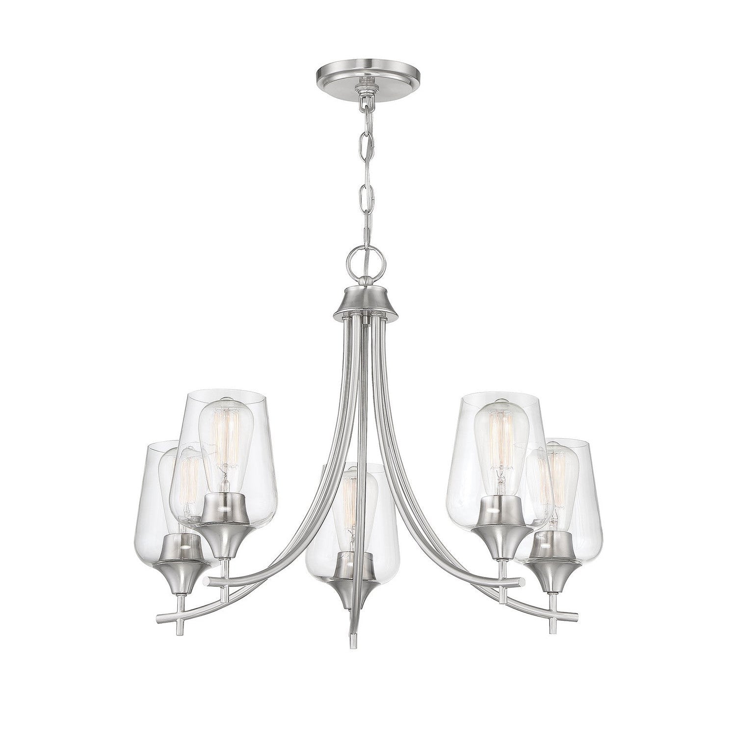 Savoy House - 1-4032-5-SN - Five Light Chandelier - Octave - Satin Nickel