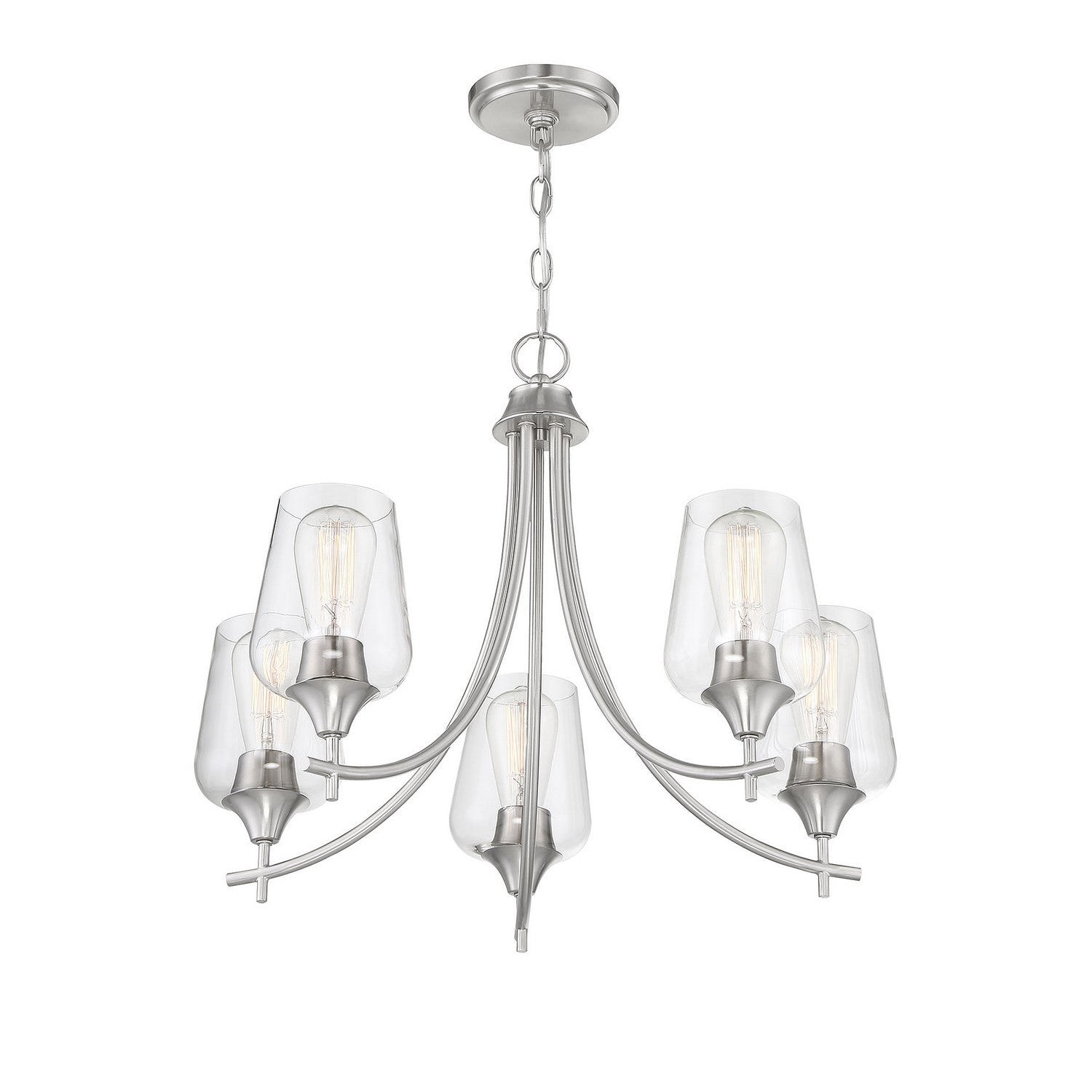 Savoy House - 1-4032-5-SN - Five Light Chandelier - Octave - Satin Nickel