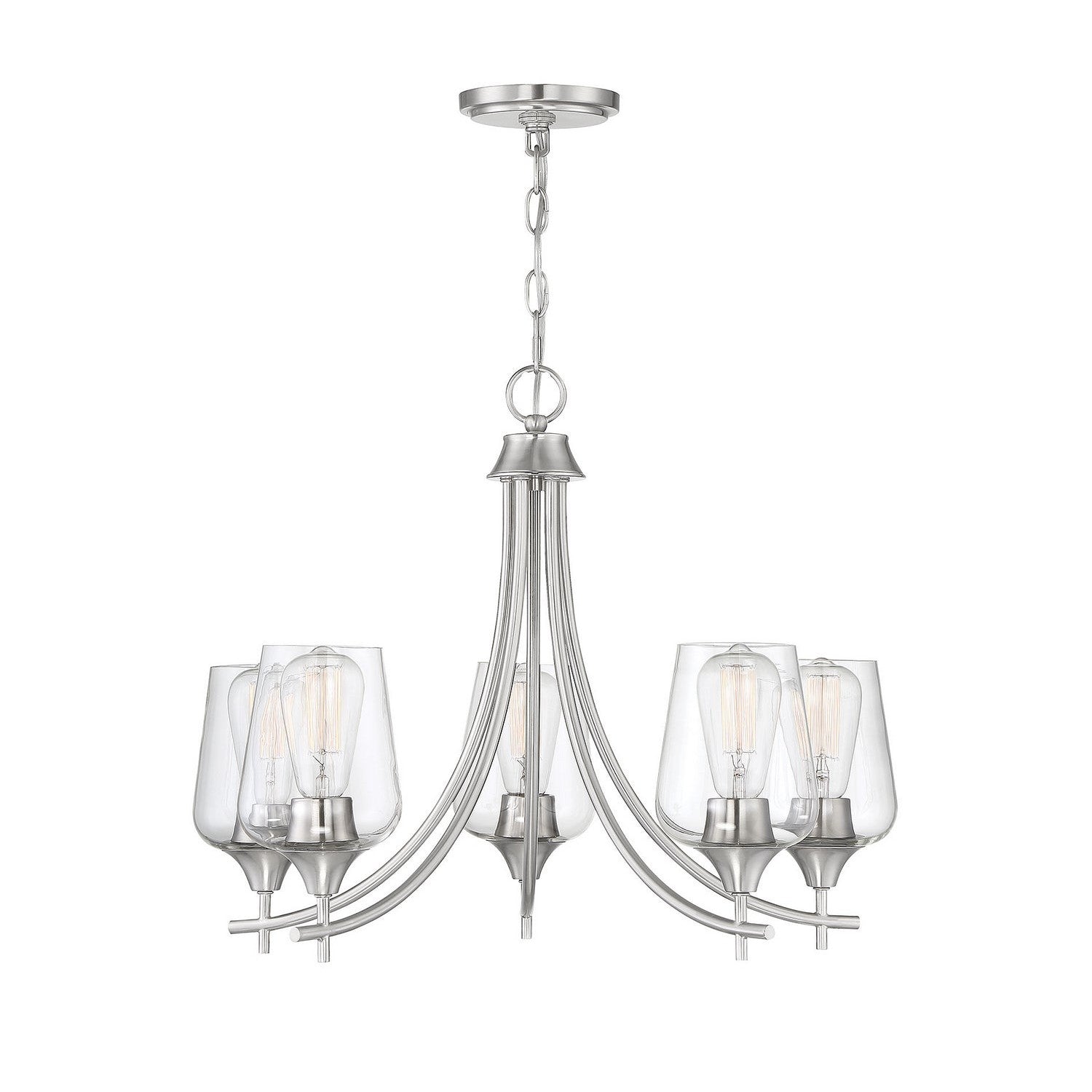 Savoy House - 1-4032-5-SN - Five Light Chandelier - Octave - Satin Nickel