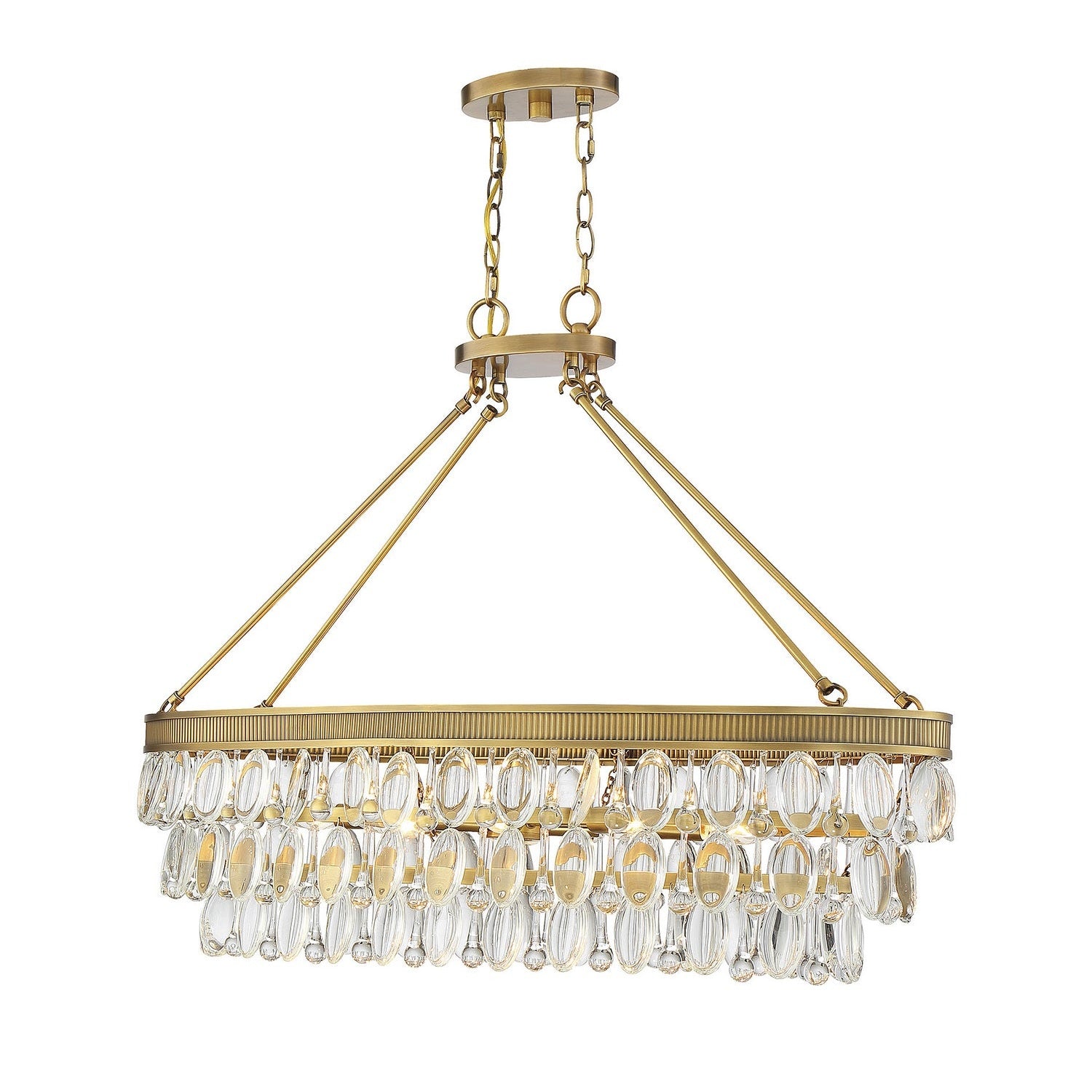 Savoy House - 1-8702-8-322 - Eight Light Linear Chandelier - Windham - Warm Brass
