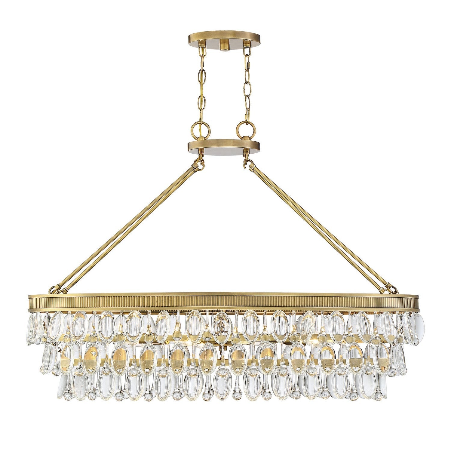 Savoy House - 1-8702-8-322 - Eight Light Linear Chandelier - Windham - Warm Brass