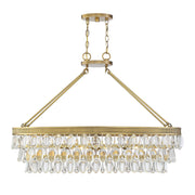 Savoy House - 1-8702-8-322 - Eight Light Linear Chandelier - Windham - Warm Brass