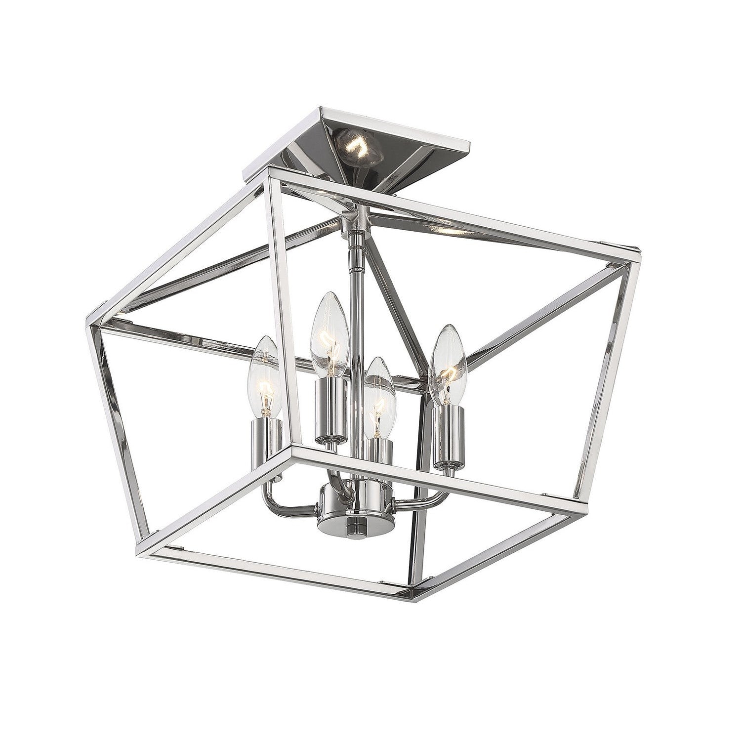 Savoy House - 6-328-4-109 - Four Light Semi-Flush Mount - Townsend - Polished Nickel