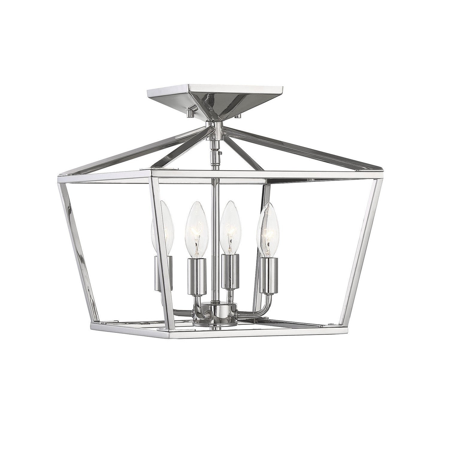 Savoy House - 6-328-4-109 - Four Light Semi-Flush Mount - Townsend - Polished Nickel