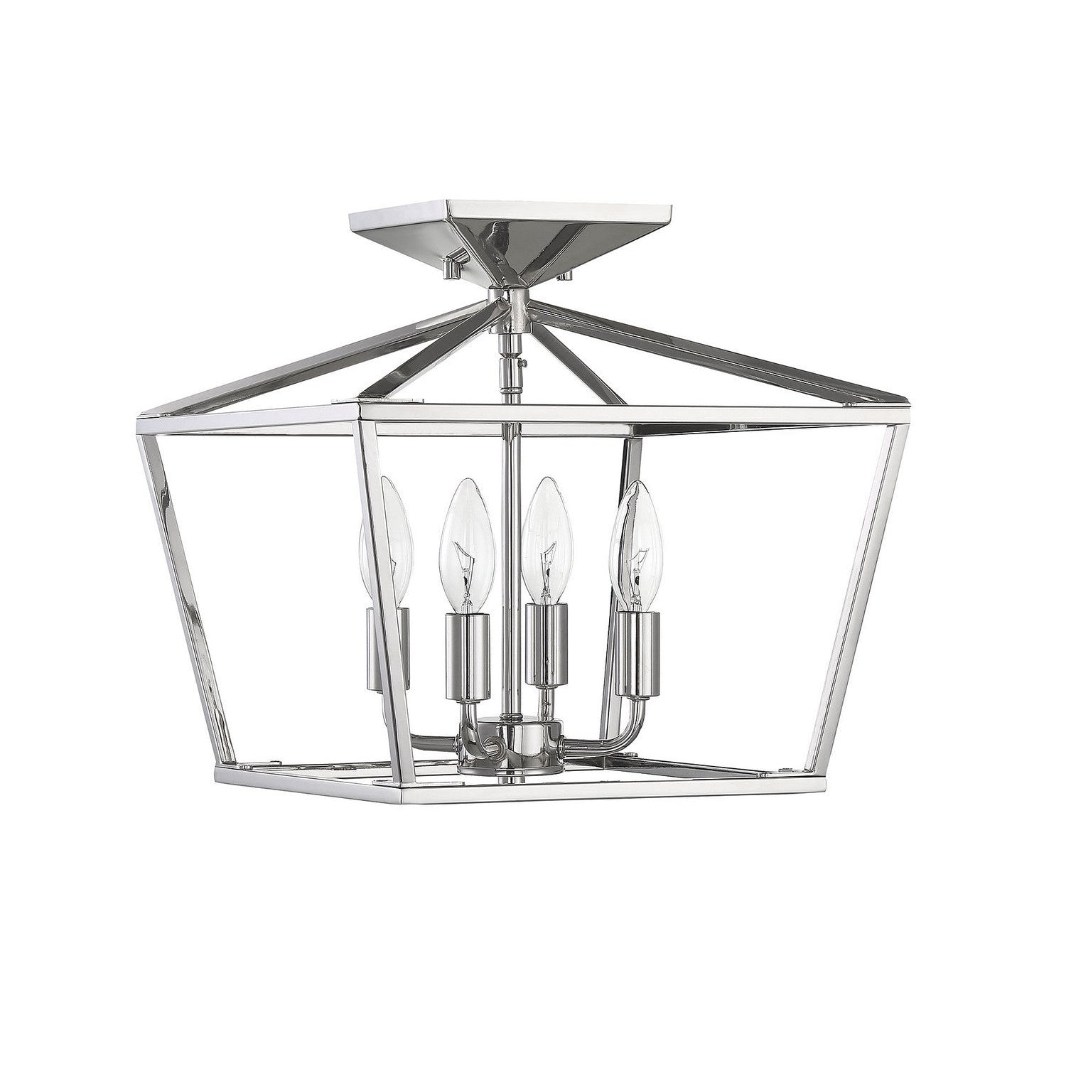 Savoy House - 6-328-4-109 - Four Light Semi-Flush Mount - Townsend - Polished Nickel