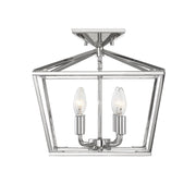 Savoy House - 6-328-4-109 - Four Light Semi-Flush Mount - Townsend - Polished Nickel