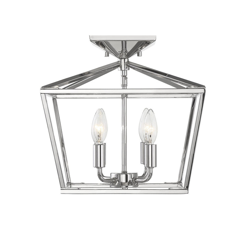 Savoy House - 6-328-4-109 - Four Light Semi-Flush Mount - Townsend - Polished Nickel