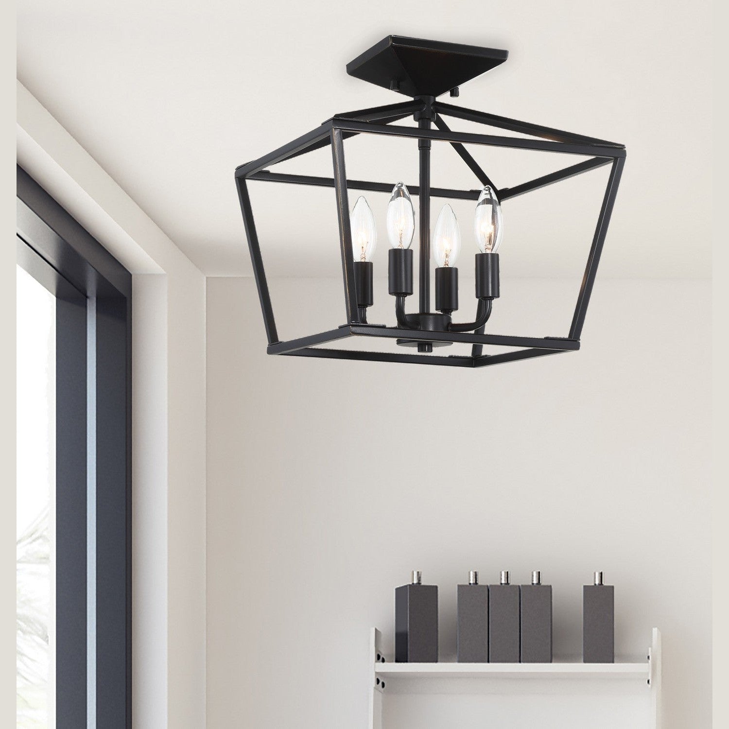 Savoy House - 6-328-4-44 - Four Light Semi-Flush Mount - Townsend - Classic Bronze