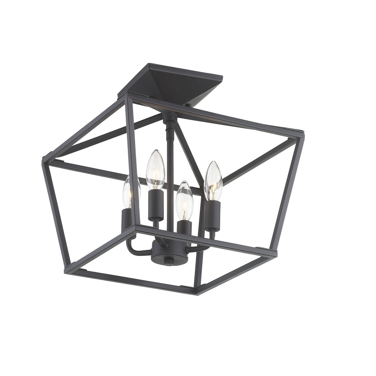 Savoy House - 6-328-4-89 - Four Light Semi-Flush Mount - Townsend - Matte Black