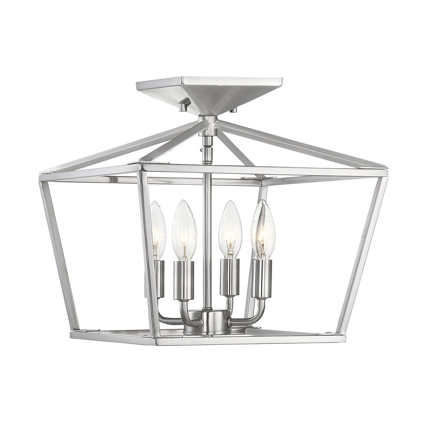 Savoy House - 6-328-4-SN - Four Light Semi-Flush Mount - Townsend - Satin Nickel