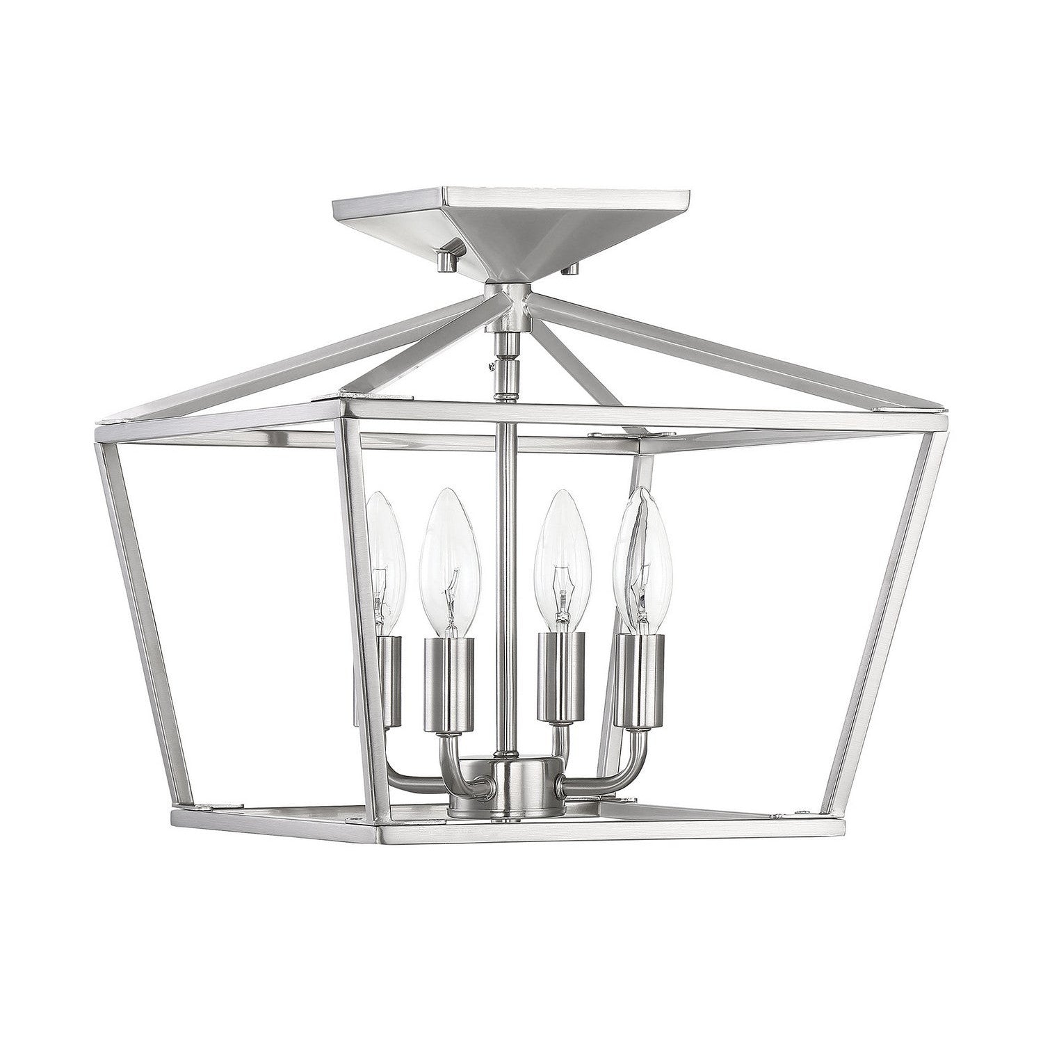 Savoy House - 6-328-4-SN - Four Light Semi-Flush Mount - Townsend - Satin Nickel