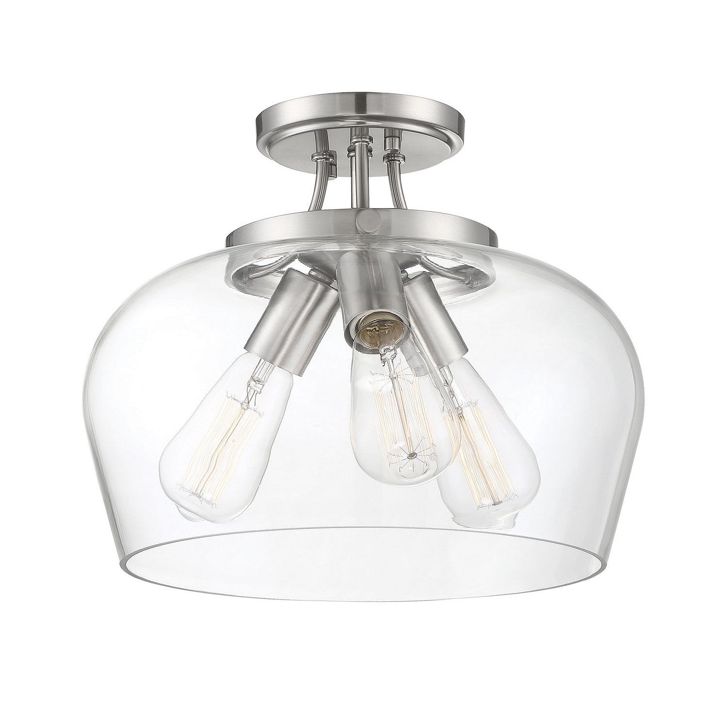 Savoy House - 6-4035-3-SN - Three Light Semi-Flush Mount - Octave - Satin Nickel