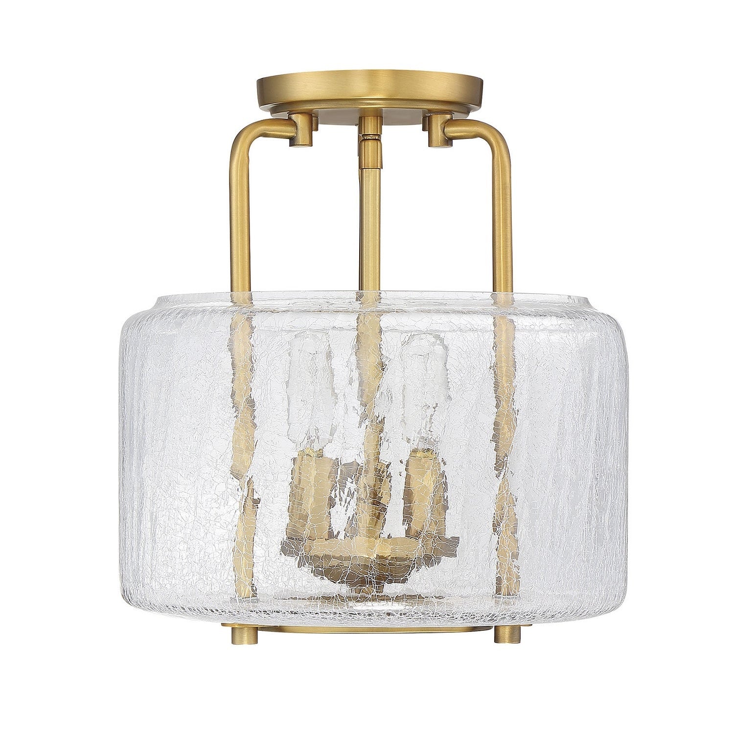 Savoy House - 6-7790-3-322 - Three Light Semi-Flush Mount - Avalon - Warm Brass