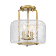 Savoy House - 6-7790-3-322 - Three Light Semi-Flush Mount - Avalon - Warm Brass