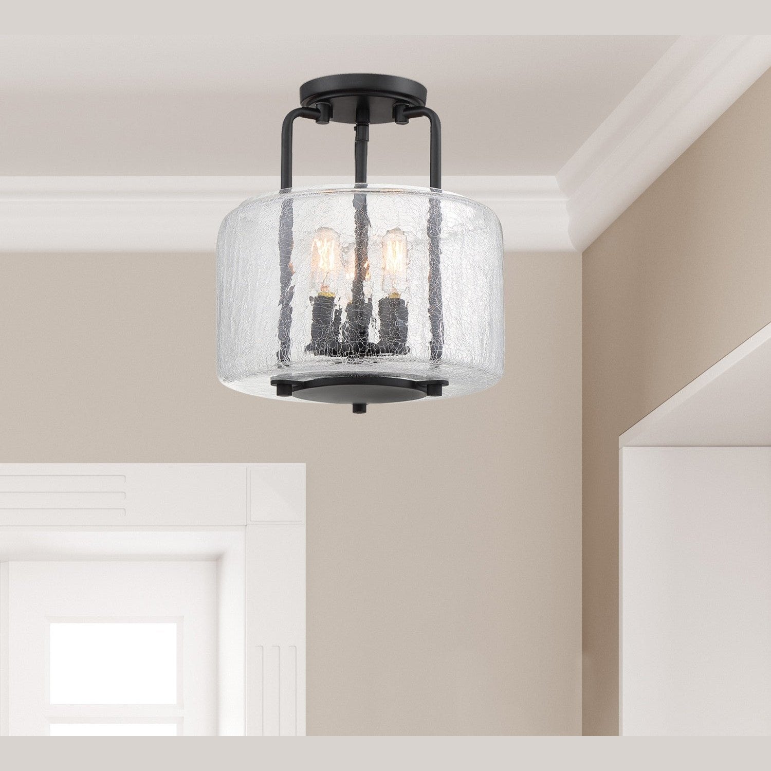 Savoy House - 6-7790-3-89 - Three Light Semi-Flush Mount - Avalon - Black