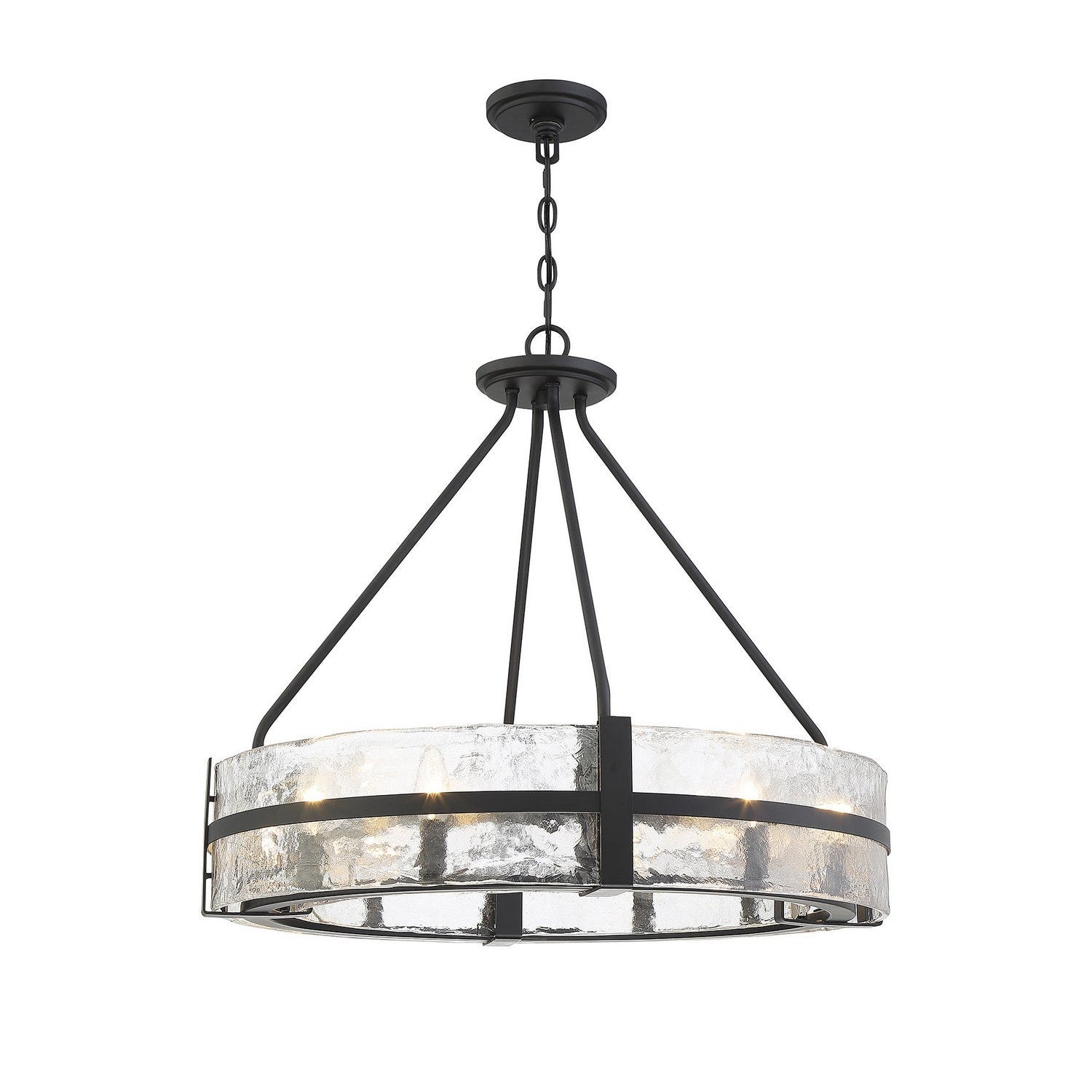 Savoy House - 7-1850-8-89 - Eight Light Pendant - Hudson - Matte Black