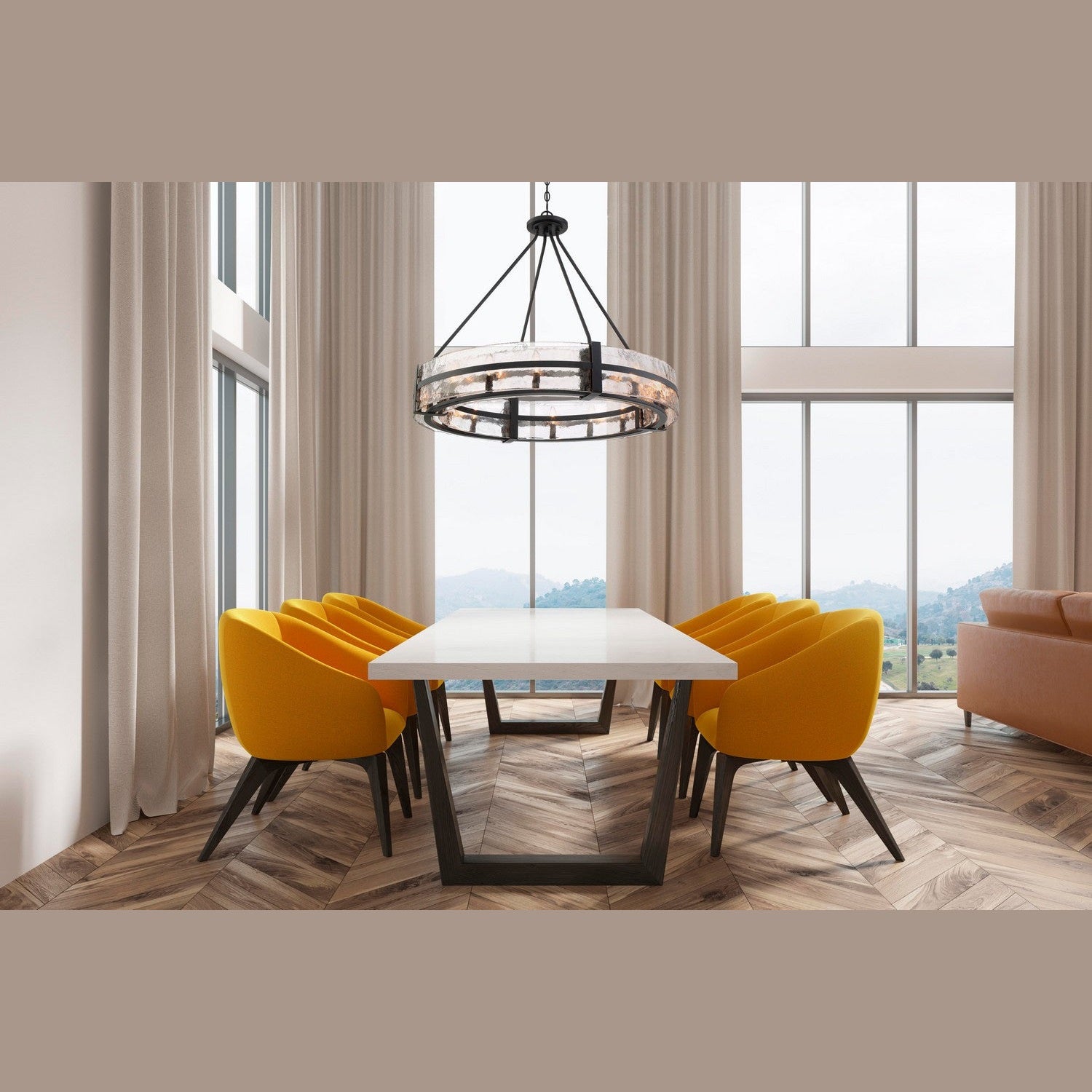 Savoy House - 7-1851-12-89 - 12 Light Pendant - Hudson - Matte Black