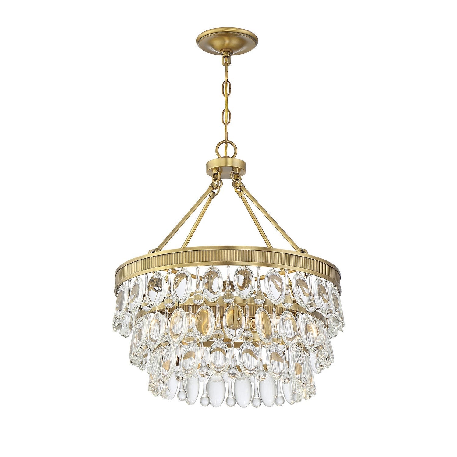 Savoy House - 7-8700-4-322 - Four Light Pendant - Windham - Warm Brass