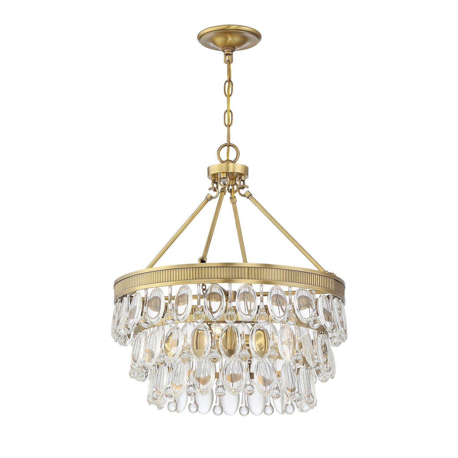 Savoy House - 7-8700-4-322 - Four Light Pendant - Windham - Warm Brass