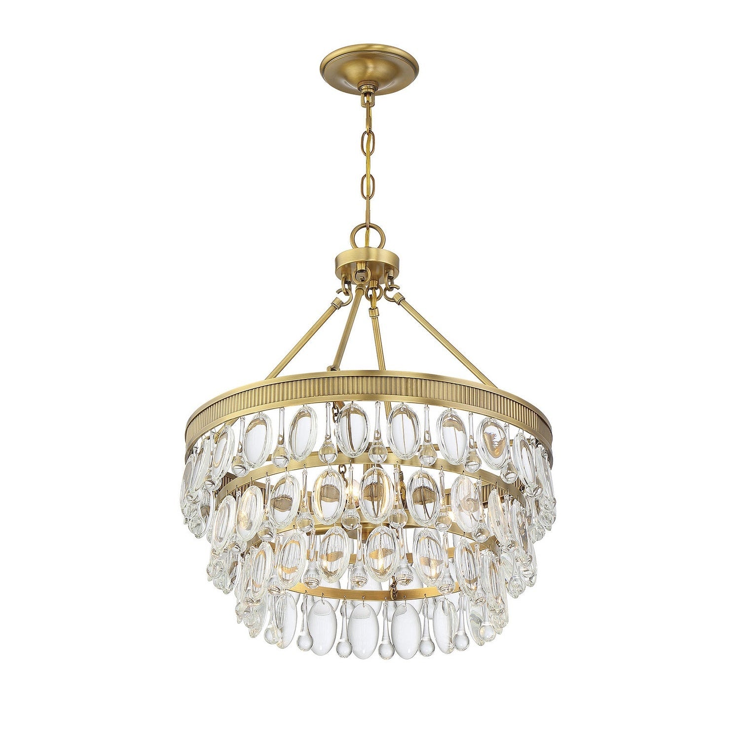 Savoy House - 7-8700-4-322 - Four Light Pendant - Windham - Warm Brass