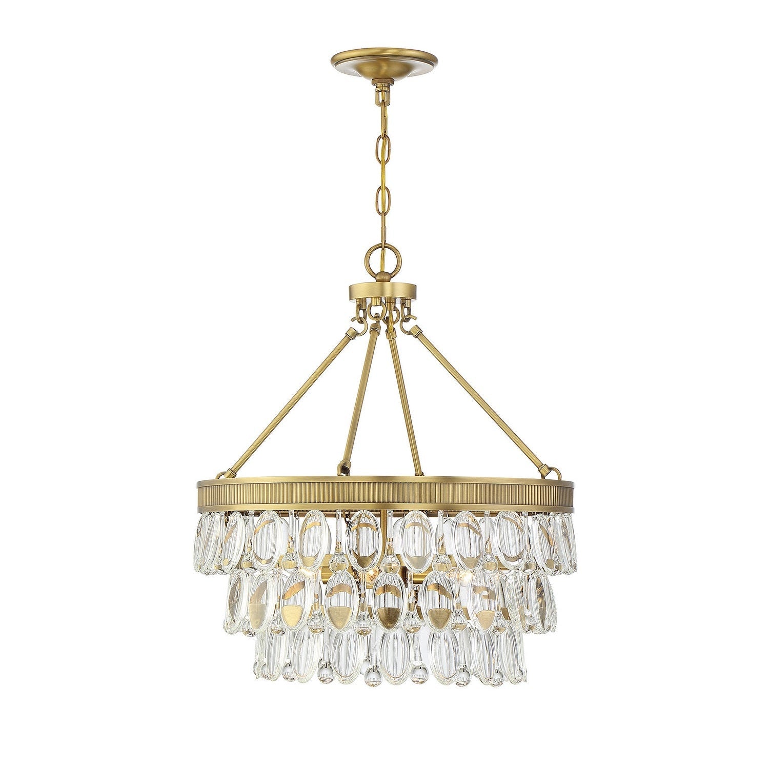 Savoy House - 7-8700-4-322 - Four Light Pendant - Windham - Warm Brass