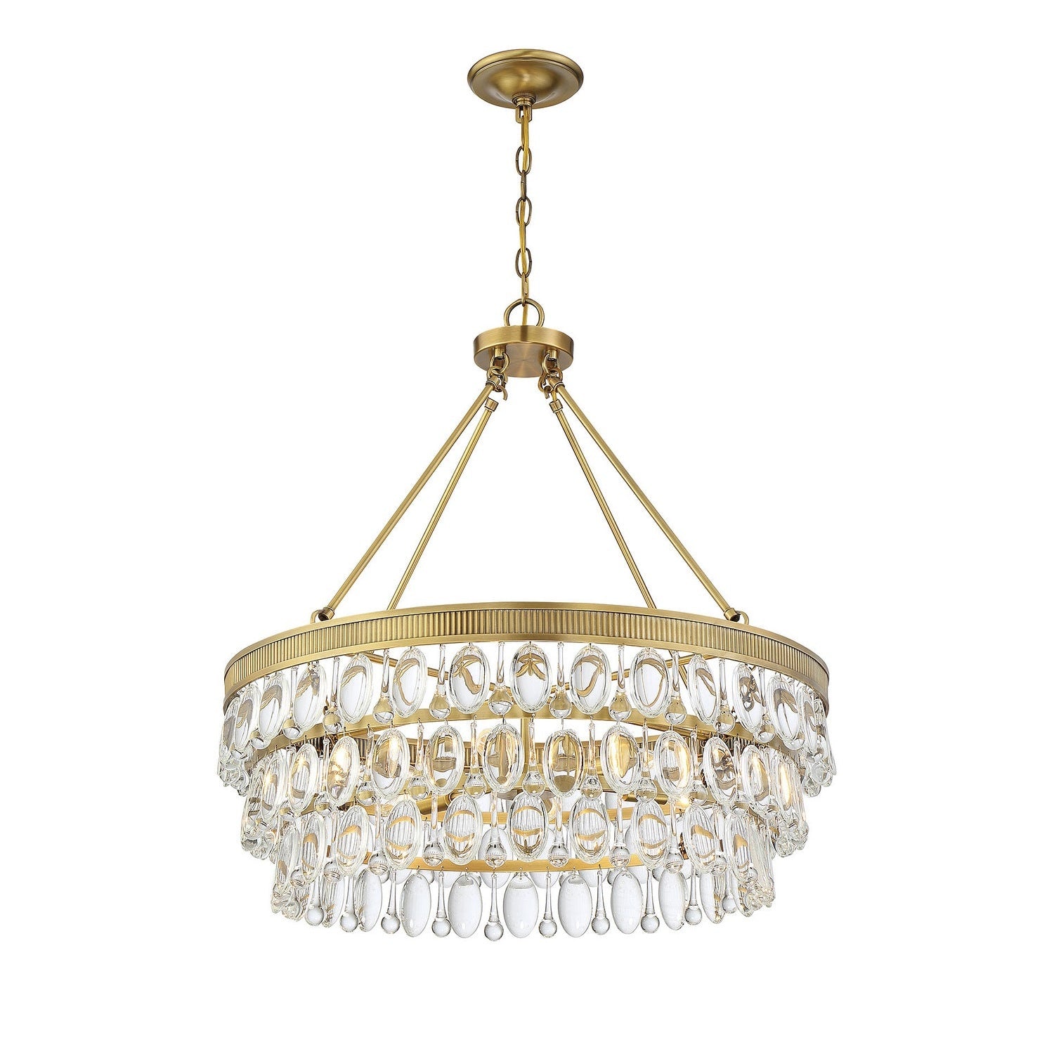 Savoy House - 7-8701-6-322 - Six Light Pendant - Windham - Warm Brass